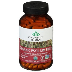 OG1 Organic India Psyllium Fiber, Whole Husk 180 VCAP [UNFI #83245] T