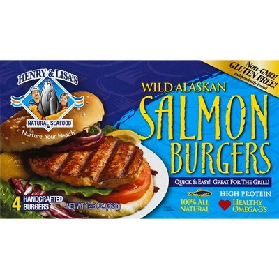 H&L Alskn Salmon Burger 6/12.8 OZ [UNFI #78159]