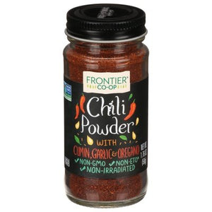 Frontier Nat Prod Co-Op Chili Powder, No Salt 1.76 Oz [UNFI #69660]