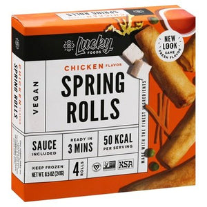 Lucky Sprngroll Chkn Vgn 8/8.5 OZ [UNFI #70635]