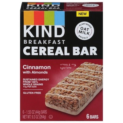 Kind Cinnamon Almond Cereal Bar 6/6/1.55 Oz [UNFI #45197]