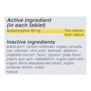 Genexa Grape Pain & Fever Kids  24 Ct [UNFI #48432]