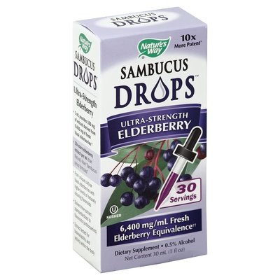 Natures Way Sambucus Elderberry Drops 1 OZ [UNFI #36417] T