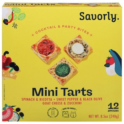 Savorly Mini Tart Assortment 8/8.46 OZ [UNFI #26032]