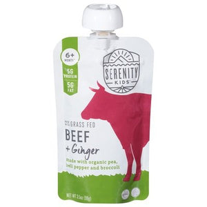 Serenity Kids Beef and Ginger Pouch 6/3.5 OZ [UNFI #89648]