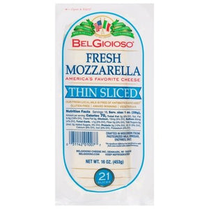 Bel Gioioso Mozz Fresh Thin Sliced Log 8/1 LB [Peterson #28720]