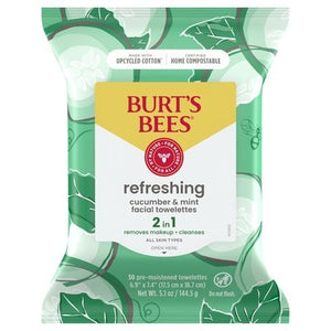 Burts Bees Face Clns Towlette Cucu Mint 3/30 Ct [UNFI #50913]