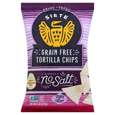 Siete No Salt Grain Free Tortilla Chips 12/5 OZ [UNFI #10950]