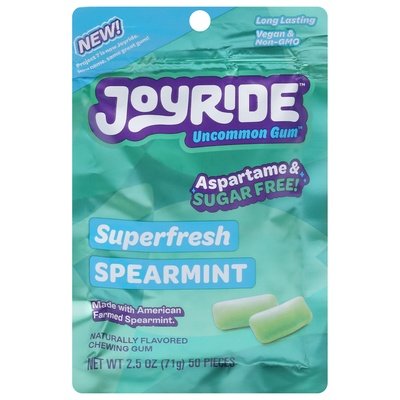 Joy Ride Superfresh Spearmint Gum 50Pc 12/2.5 Oz [UNFI #23218]