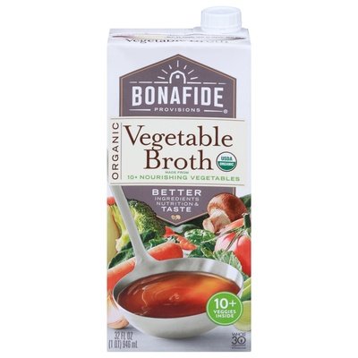 OG2 Bonafide Provisions Vegetable Broth 6/32 OZ [UNFI #43550]