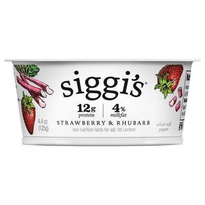 Siggis Skyr Straw Rhbrb 12/4.4 OZ [UNFI #18497]