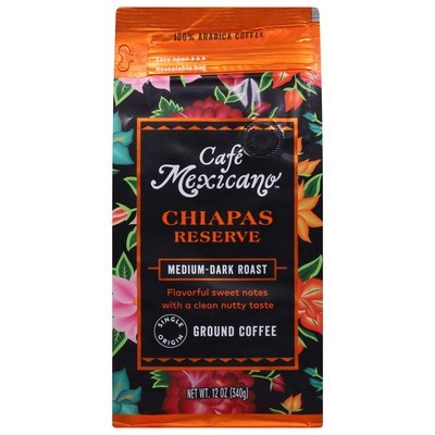 Cafe Mexicano Chiapas Reserve,Med Dark Roast 6/12 Oz [UNFI #77596]