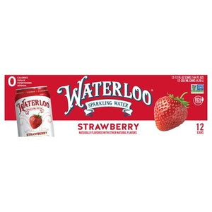 Waterloo Strawberry Sparkling Wtr 2/12/12 OZ [UNFI #45117] T