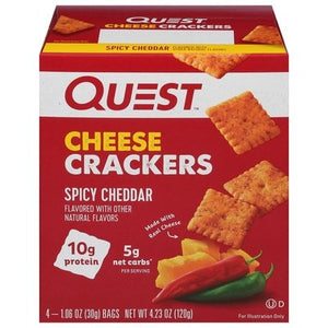 Quest Spicy Cheddar Crackers 6/4.23 Oz [UNFI #63641]