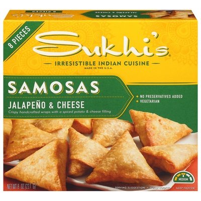 Sukhis Jalepeno And Cheese Samosas 6/8 Oz [UNFI #1381]