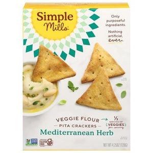 Sim Pita Crckr Med Herb  6/4.25 OZ [UNFI #87605]