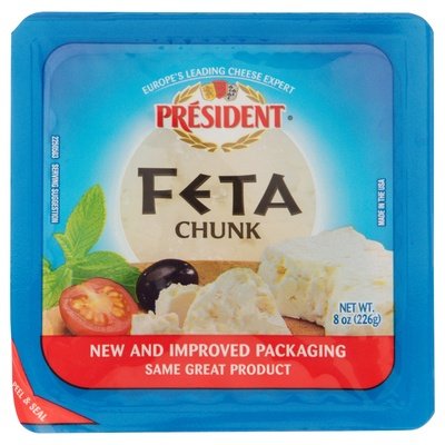 President Feta Precut Plain 2691 12/8 Oz [Peterson #16782]