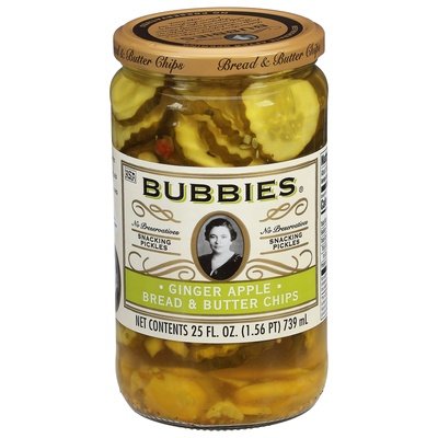 Bubbies Ginger Apple Bread & Butter Chips 6/25 Oz [UNFI #33442]