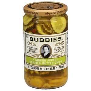 Bubbies Ginger Apple Bread & Butter Chips 6/25 Oz [UNFI #33442]