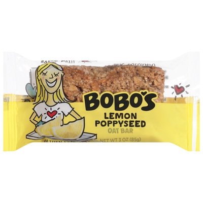 Bobos Oat Bar Lemon Poppy Seed 12/3 OZ [UNFI #01443]