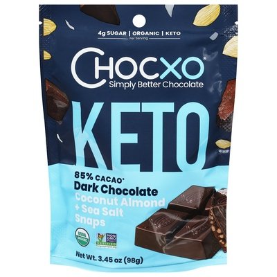 OG2 Chocxo Dk Choc Cnut Alm+Ssalt Snaps 85% Cacao 6/3.45 OZ [UNFI #55643]