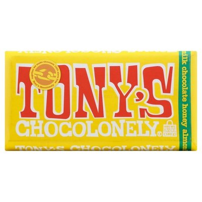 Tonys Chocolonely 32% Mlk Chc Hny Alm 15/6.35 OZ [UNFI #31219]