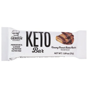 Genius Gourmet Creamy Pb Choc Keto Bar 10/1.09 Oz [UNFI #14716]