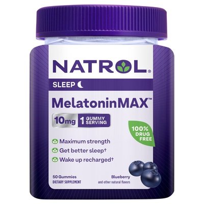 Natrol Melatonin Max Blueberry Gummy 50 Ct [UNFI #43873]