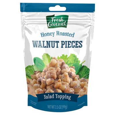 F.G.WALNUT PIECES GLAZED 9/3.5OZ [Charlies #019-06124]