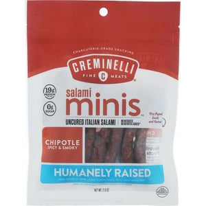 Creminelli Fine Meats Mini Salame Chipotle 12/2.6 Oz [Peterson #24412]