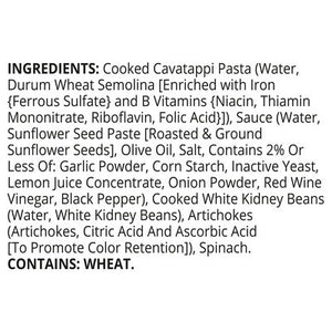 Purple Carrot CAVATAPPI SPINACH ARTICHOKE 8/10.75 OZ [UNFI #74110]