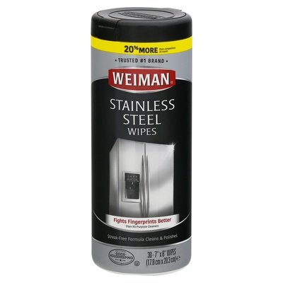 Weiman Stnls Steel Wipes 4/30 CT [UNFI #83827]