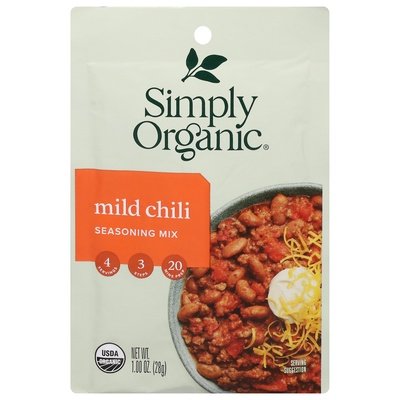 OG2 Simply Org Seasoning Mix Mild Chili 12/1 OZ [UNFI #53482]