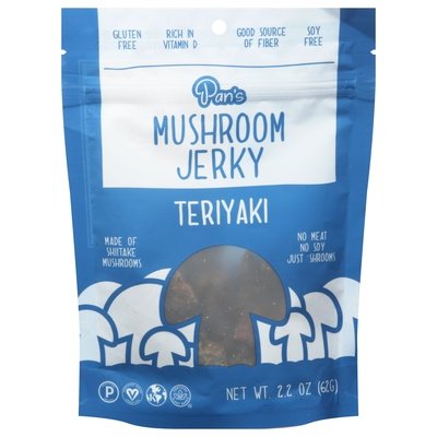 Pans Mushroom Jerky Teriyaki 6/2.2 Oz [UNFI #28442]