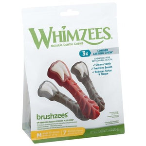 Whimzees Medium Dental Chews 7 ct 4/7.4 OZ [UNFI #17667] T