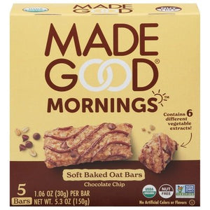 Made Good Softbaked Chocolate Chip Oat Bar 6/5.3 Oz [UNFI #22026]