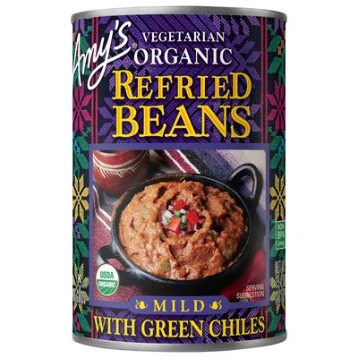 Amys Refried Pinto W/ Mld Grn Chles 12/15.4 OZ [UNFI #23726]