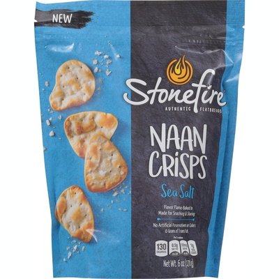 Stonefire Naan Crisp Sea Salt 12/6 Oz [Peterson #31041]