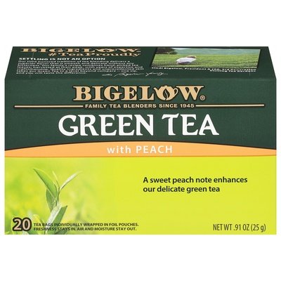 Bigelow Green Tea Peach 6/20 BAG [UNFI #79032]