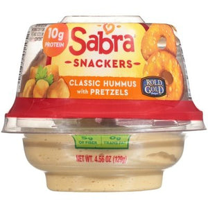 Sabra Go Mediterranean Hummus Classic W Pretzel 12/4.3 Oz [Peterson #15219]