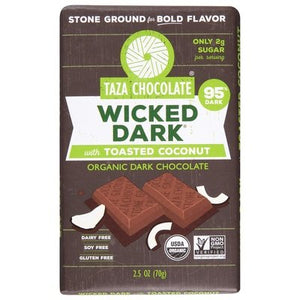 OG2 Taza Choc Wicked Dk Choc & Cocnt Bar 10/2.5 OZ [UNFI #59083]