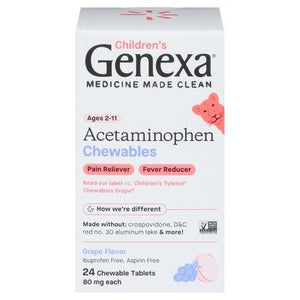 Genexa Grape Pain & Fever Kids  24 Ct [UNFI #48432]