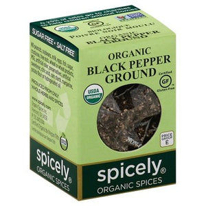 Spicely Organics Peppercorn, Black Ground 6/.45 Oz [UNFI #14554]