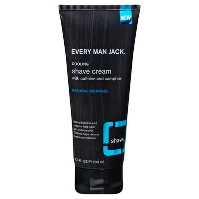 Every Man Jack Shave Cream - Natural Menthol 6.7 OZ [UNFI #55106] T