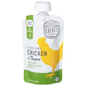 Serenity Kids Chicken and Thyme Pouch 6/3.5 OZ [UNFI #89649]