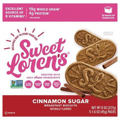 Sweet Lorens Cinnamon Sugar Breakfast Biscuit 6/8 Oz [UNFI #55179]