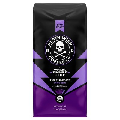 OG2 Death Wish Coffee Whole Bean Espresso Coffee 6/14 OZ [UNFI #14817]