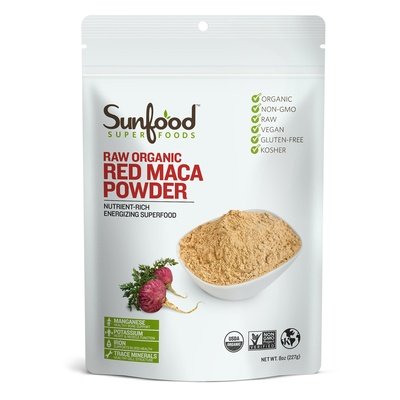 Sunfood Red Maca Powder 8 Oz [UNFI #46209]