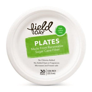 Field Day Renew Sugar Cane Fiber Plates 10/30 CT [UNFI #61998] T