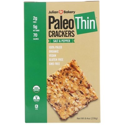  Provisions Co-op Wholesale  Julian Bakery Paleo Salt & Pepper Thin Crackers 12/8.4 Oz [UNFI #76802] #